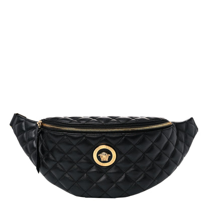 Versace Nappa Quilted Medusa Belt Bag Black 1 of 10