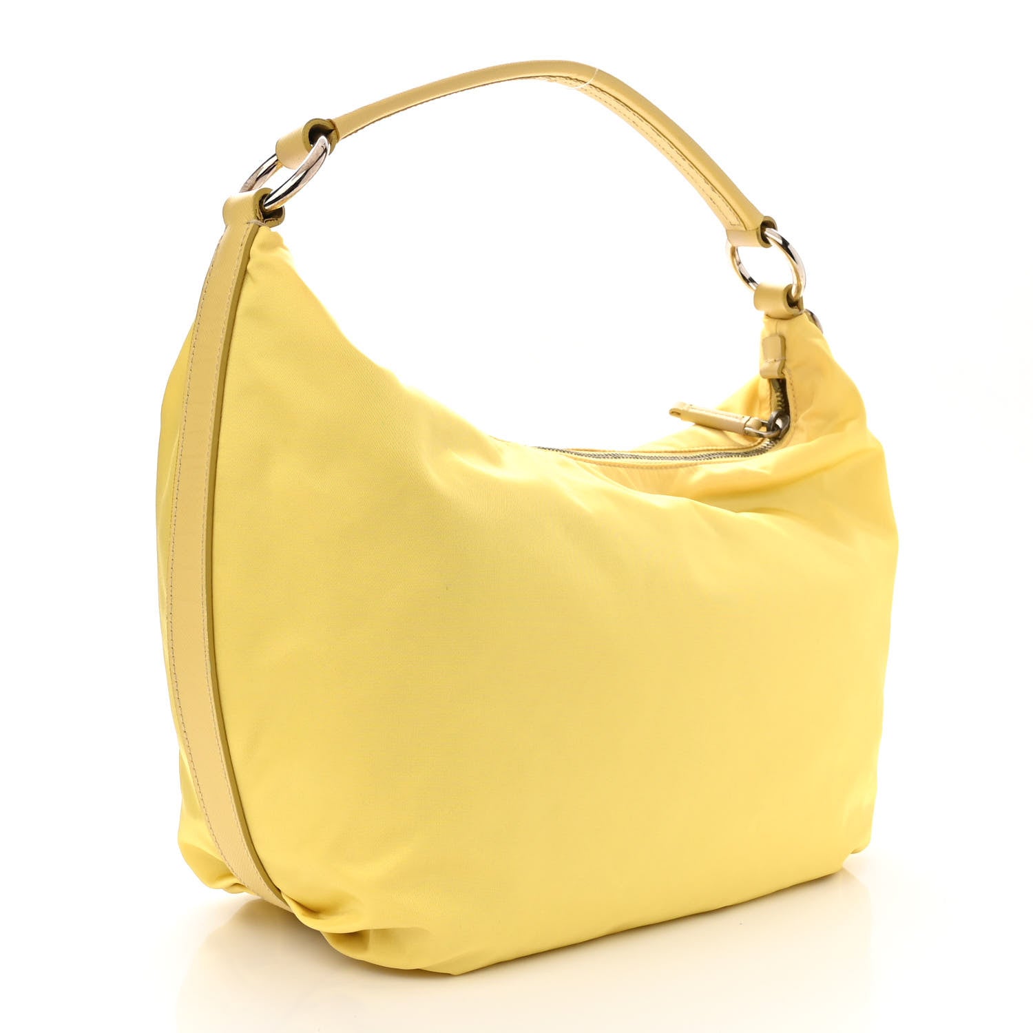 Prada Tessuto Nylon Saffiano Sacca Shoulder Bag Ananas 3 of 17