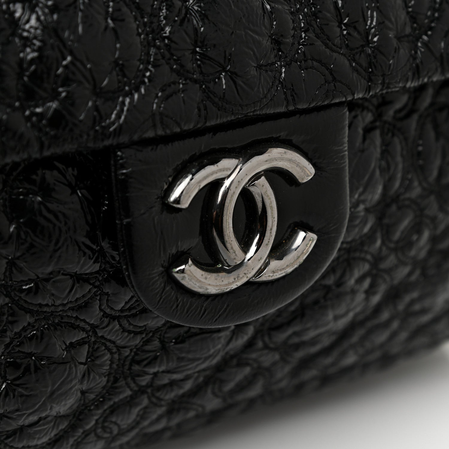 Chanel Vinyl Rock In Moscow Single Flap Black 15 of 17