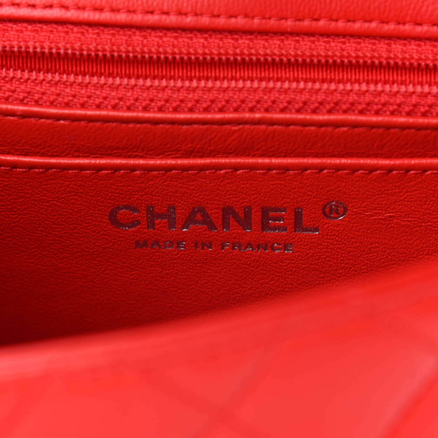 Chanel Lambskin Quilted Mini Square Flap Red 6 of 16