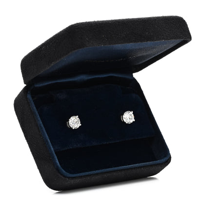 Tiffany Platinum Diamond 2.31ctw Solitaire Earrings 7 of 7