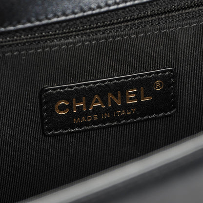 Chanel Lambskin Quilted Large Boy Flap Dark Navy 6 of 7