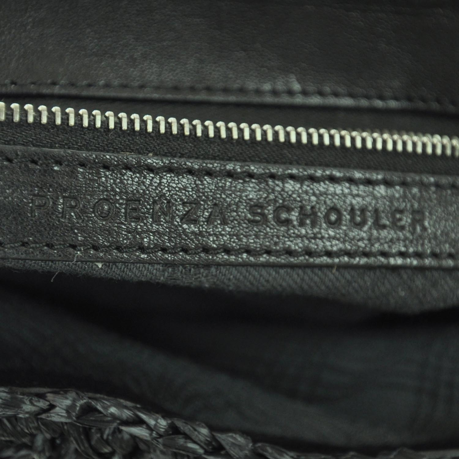 Proenza Schouler Raffia Leather PS1 Clutch Black 11 of 11