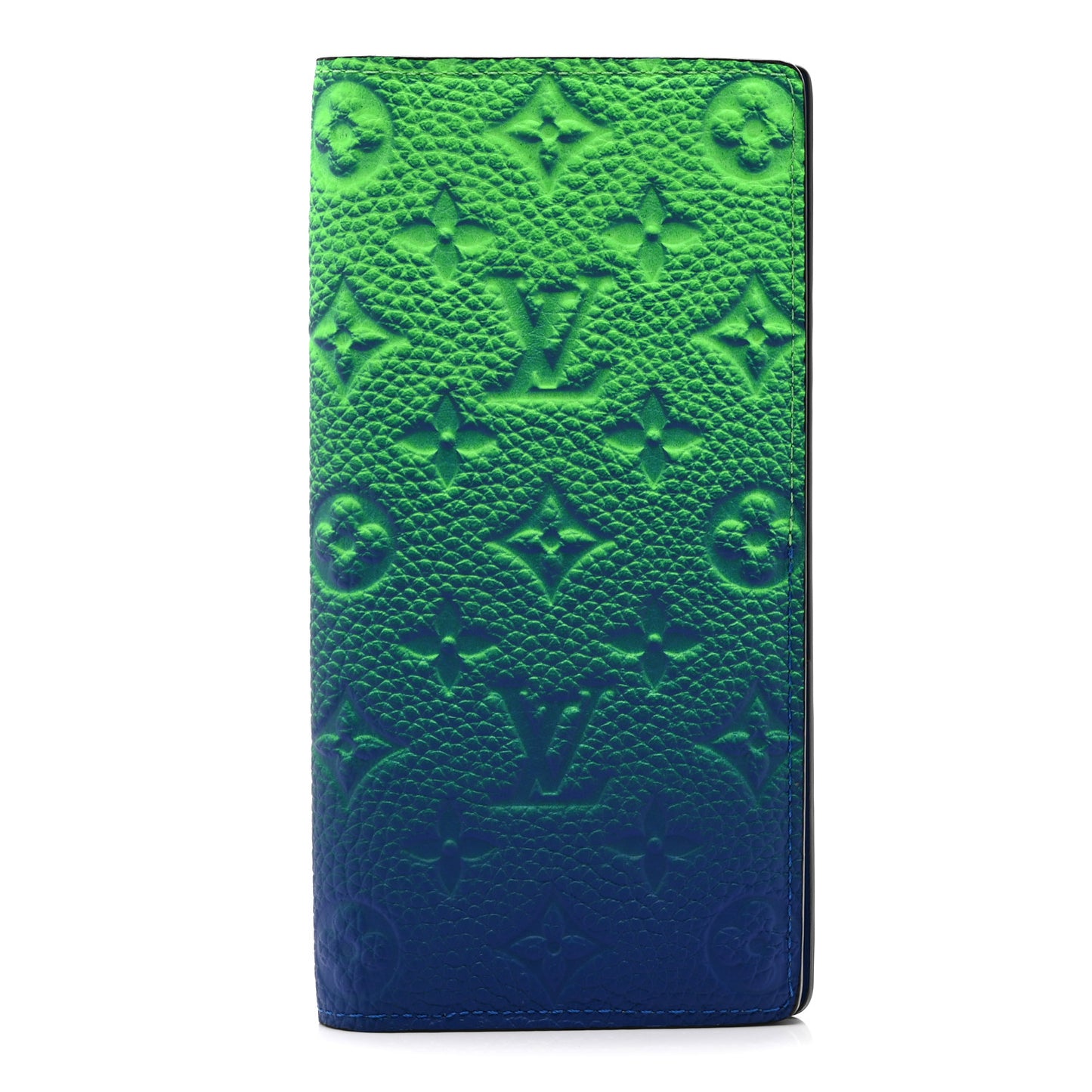 Taurillon Illusion Brazza Wallet Bleu Vert