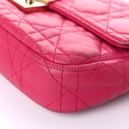 Christian Dior Lambskin Cannage Miss Dior Promenade Pouch Fuchsia 9 of 24