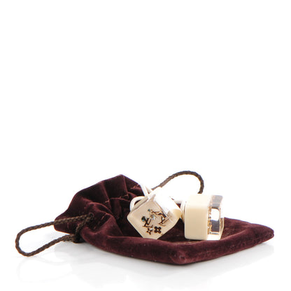 Louis Vuitton Swarovski Crystal Resin Inclusion Hair Cubes Beige 5 of 5