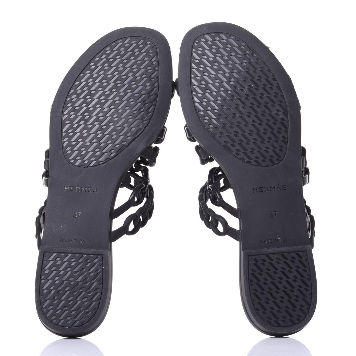 Rubber Chaine d'Ancre Nude Sandals 37 Black