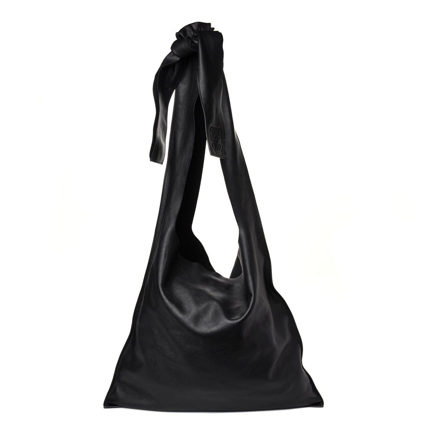 Nappa Oversized Bow Shoulder Bag Black