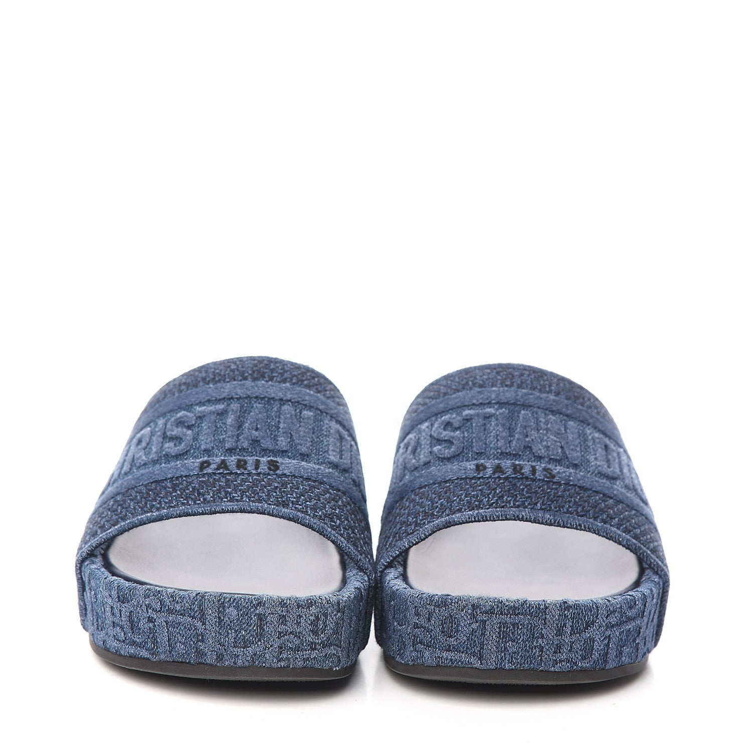 Christian Dior Oblique Denim D-Way Platform Sandal 38 Blue 2 of 9