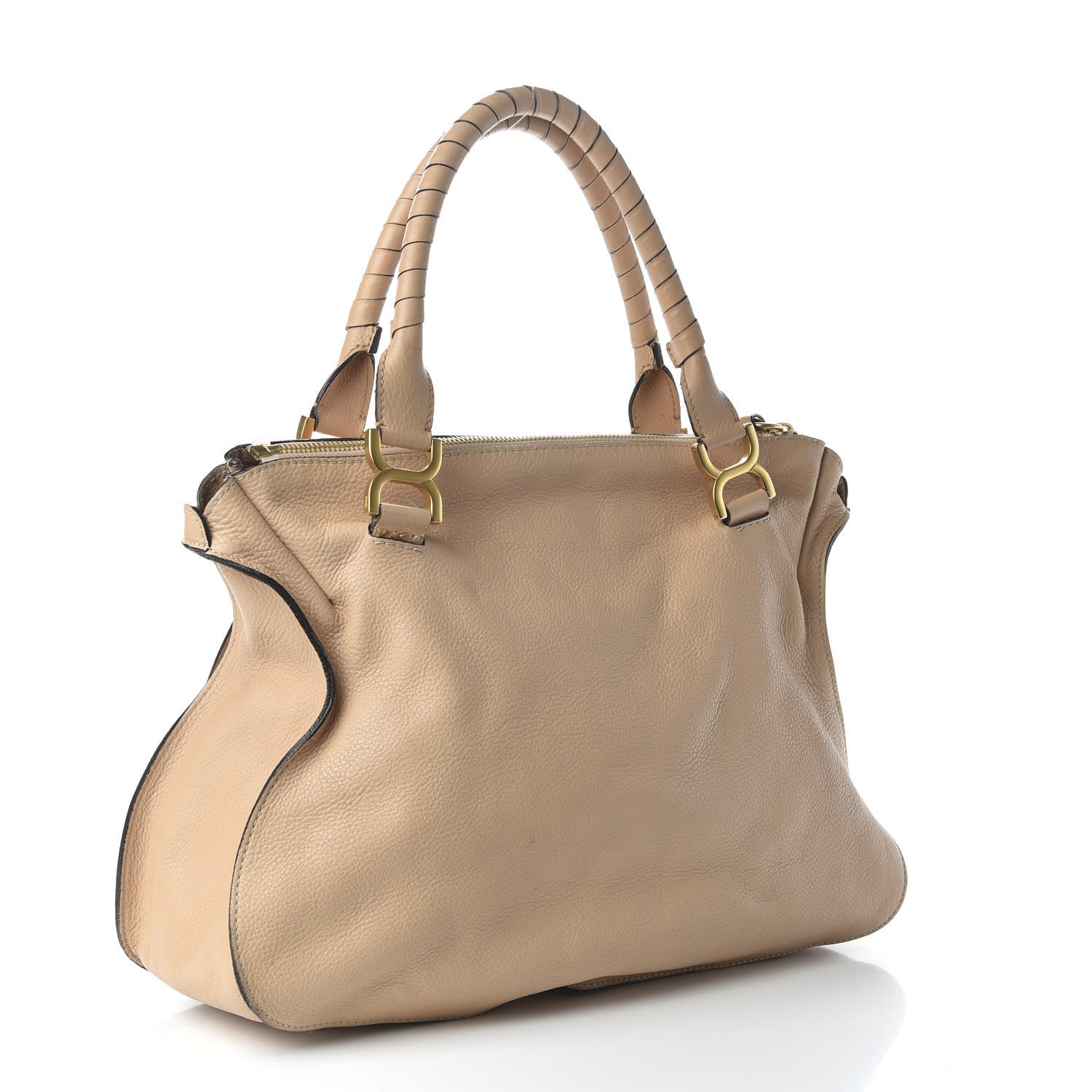 Chloe Calfskin Large Marcie Satchel Light Tan 3 of 10