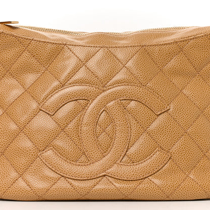 Chanel Caviar Quilted Timeless CC Shoulder Bag Beige 8 of 11
