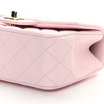Chanel Lambskin Quilted Mini Top Handle Rectangular Flap Light Pink 10 of 13