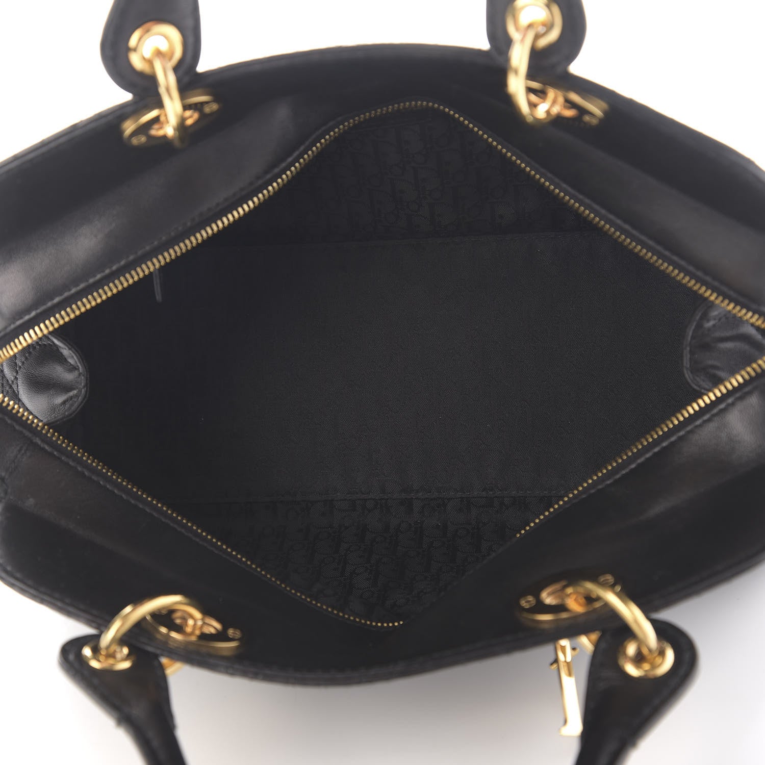 Christian Dior Lambskin Cannage Soft Lady Dior Satchel Black 5 of 12