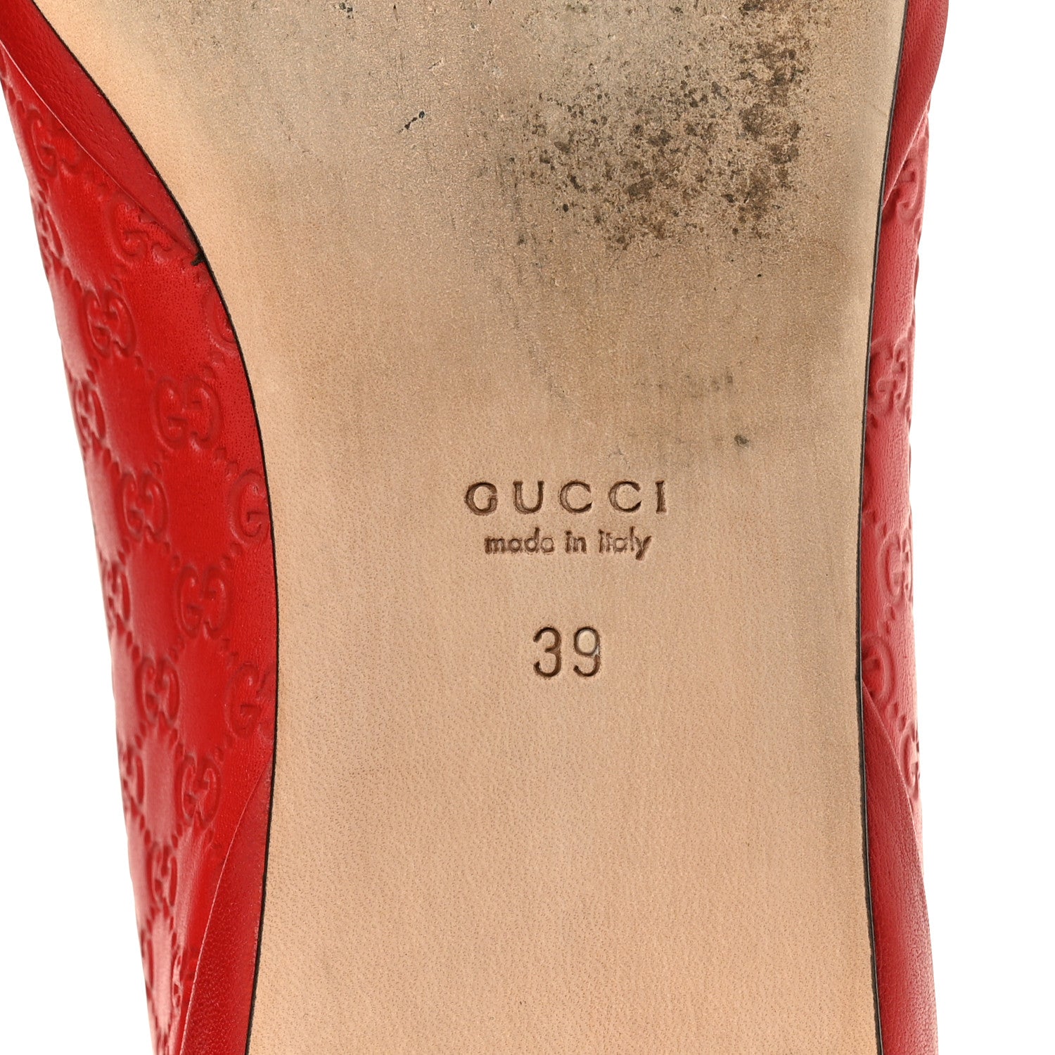 Gucci Microguccissima Flats 39 Hibiscus Red 8 of 10