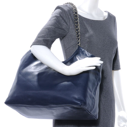 Prada Soft Calf Chain Tote Baltico 2 of 8