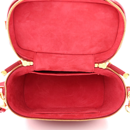 Christian Dior Lambskin Cannage Small Diortravel Vanity Case Red 5 of 10