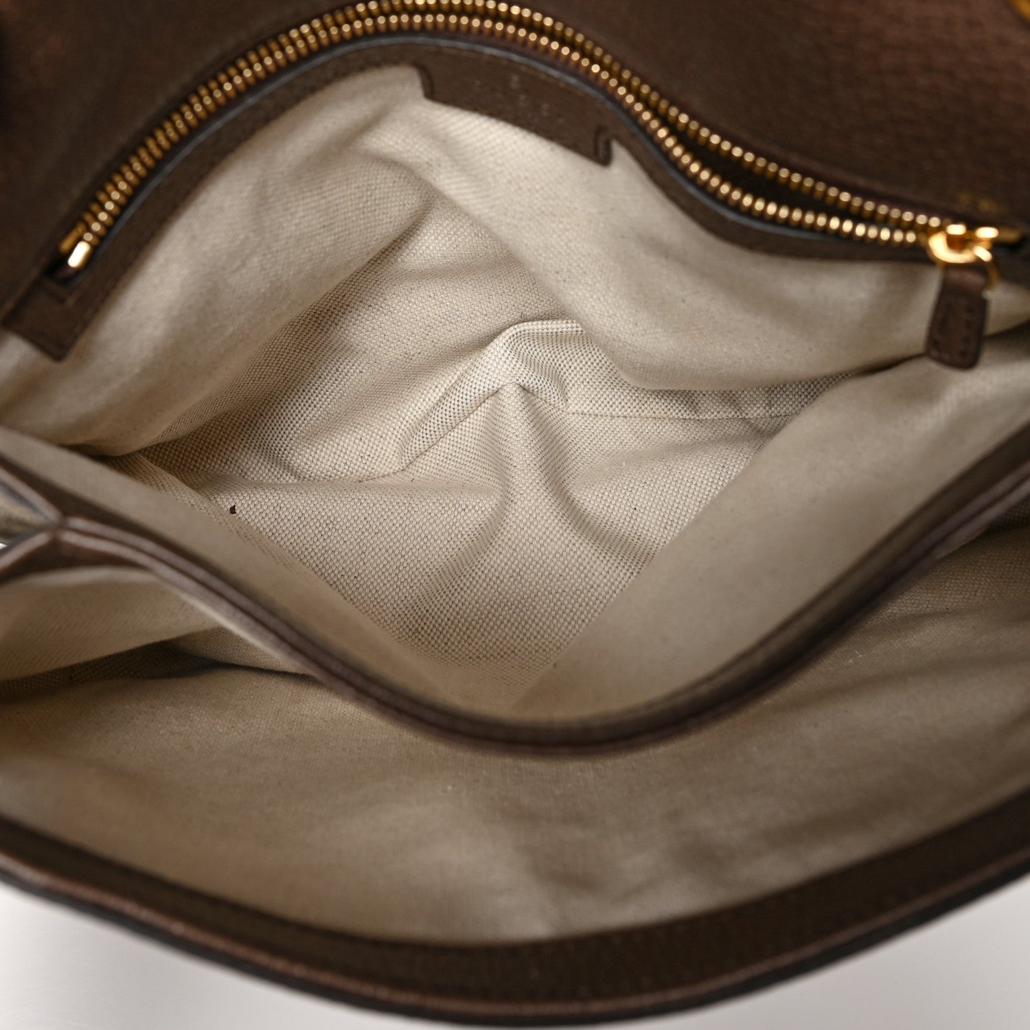 Gucci GG Supreme Monogram Textured Dollar Calfskin Medium Blondie Shoulder Flap Bag Beige Ebony New Acero 6 of 11