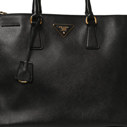 Prada Saffiano Large Galleria Double Zip Tote Black 10 of 14