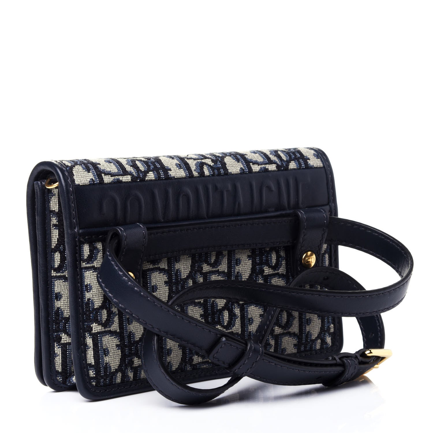 Christian Dior Oblique 30 Montaigne 2-In-1 Pouch Blue 2 of 5