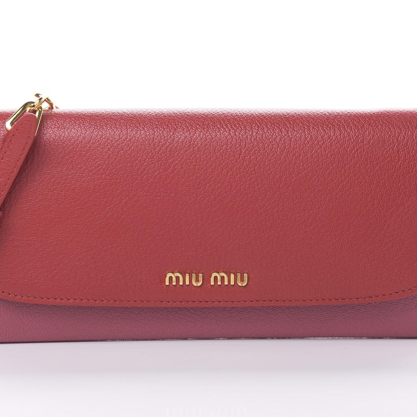 Goatskin Madras Bicolor Wallet On Chain Fuoco Bruyere