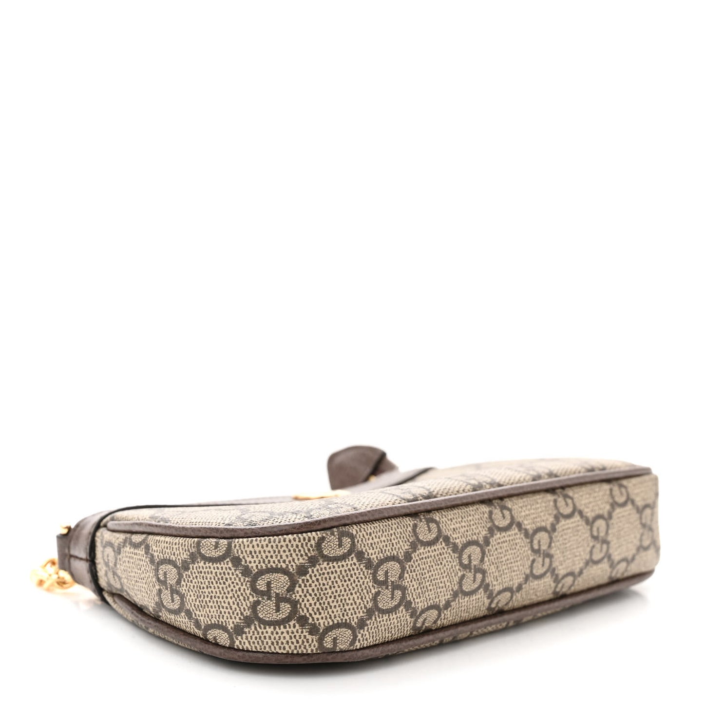 GG Supreme Monogram Textured Dollar Calfskin Mini Ophidia Chain Bag Beige Ebony