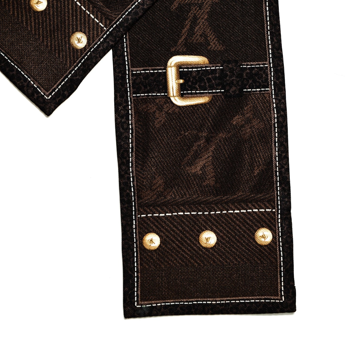 Silk Monogram New Denim Bandeau Ebene