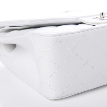 Chanel Caviar Quilted Jumbo Double Flap White 9 of 10