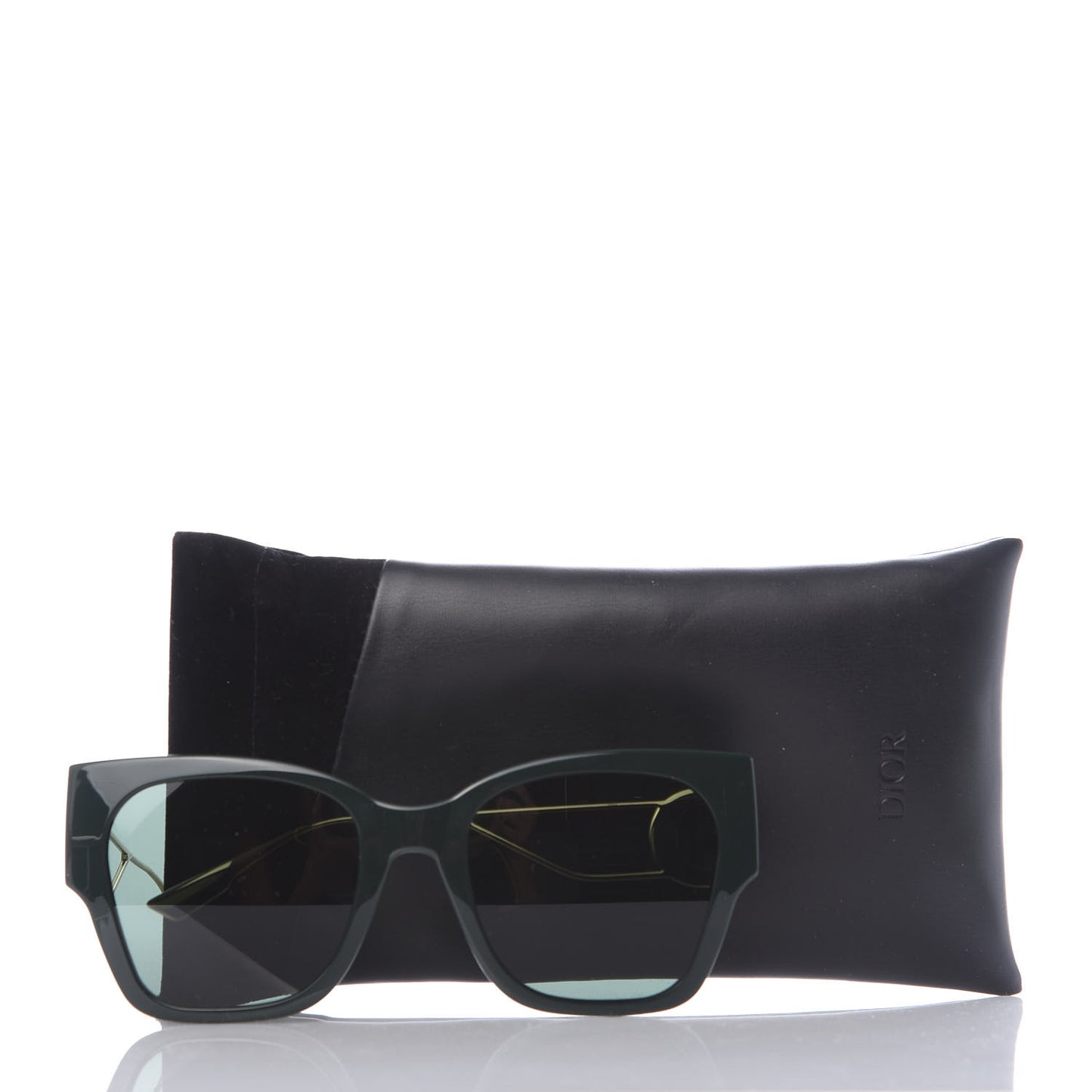 Rectangular 30 Montaigne 1 Sunglasses Black Gold