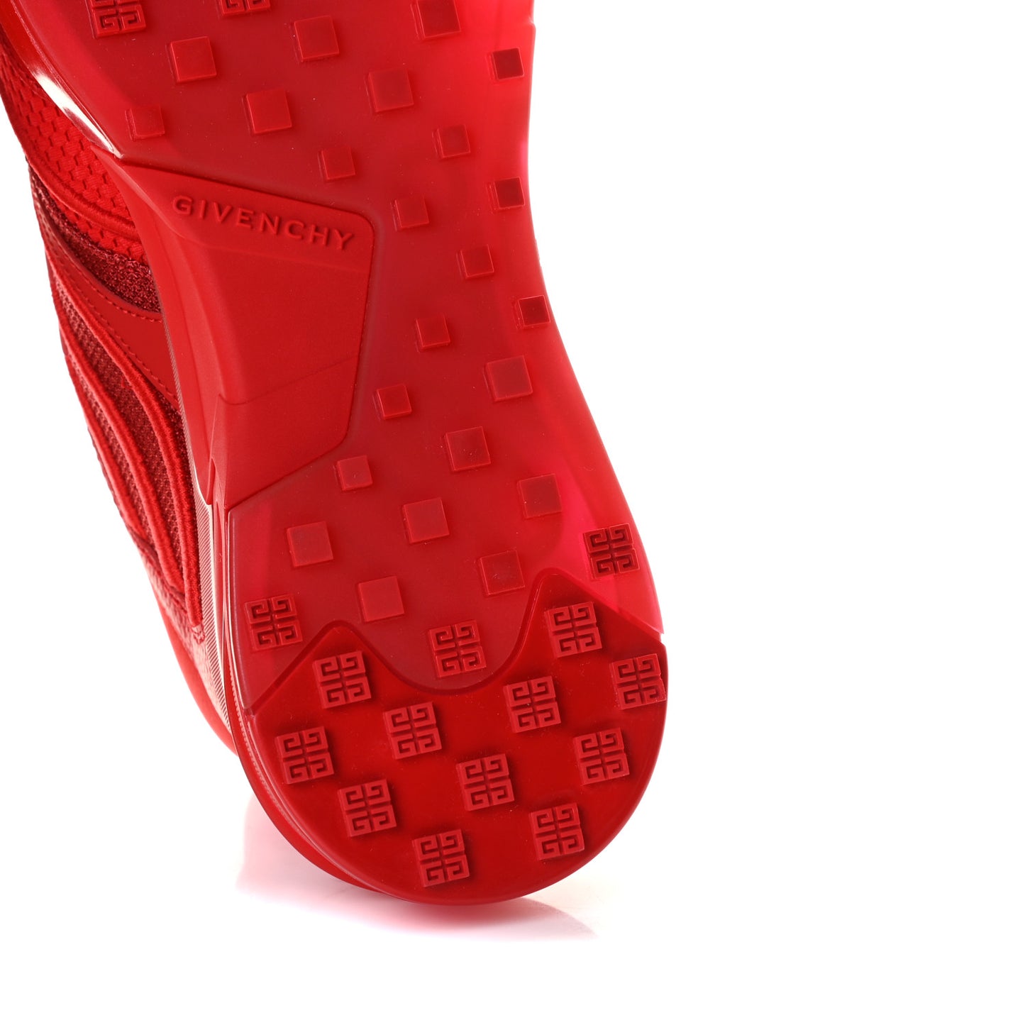 Calfskin Mesh Technical Canvas Mens GIV 1 Sneakers 40 Red