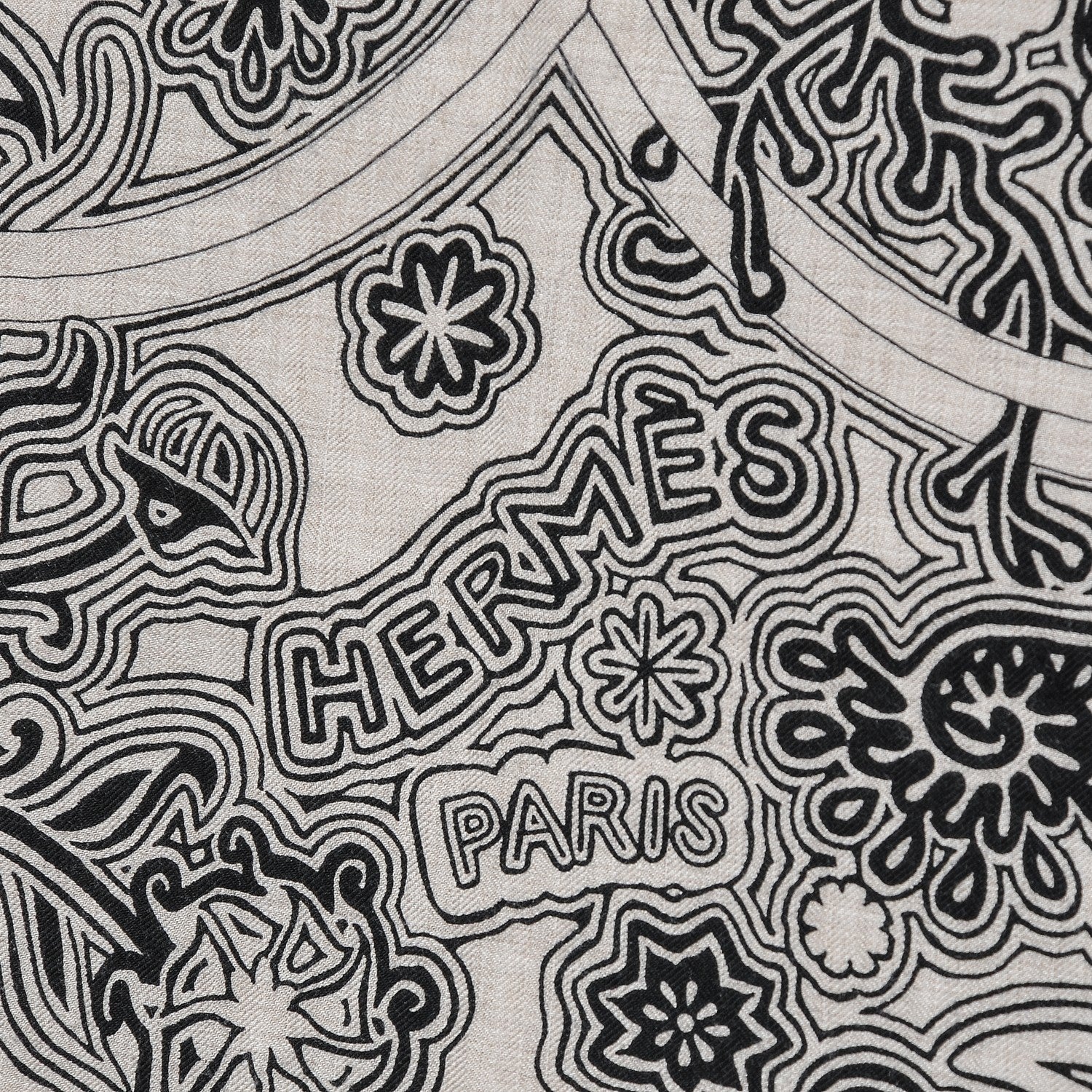 Hermes Cashmere Silk L'Arbre Du Vent Shawl 140 8 of 9