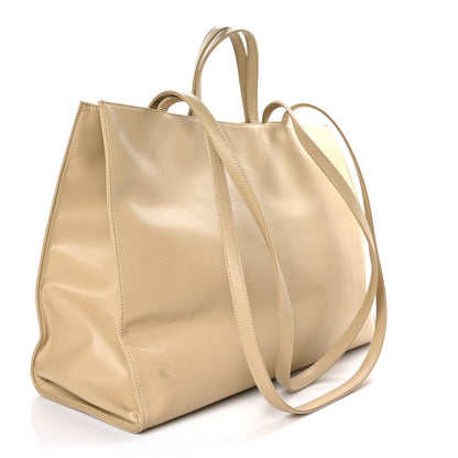 Telfar Vegan Leather Large Shopping Bag Cream 3 of 12