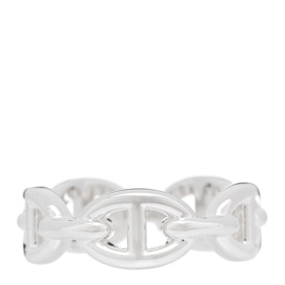 Hermes Sterling Silver PM Chaine d'Ancre Enchainee Band Ring  54 7 1 of 7