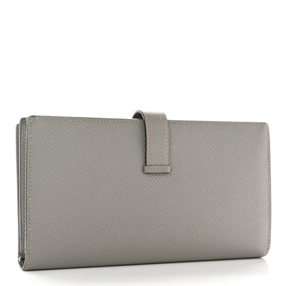 Hermes Epsom Bearn Gusset Wallet Gris Mouette 3 of 10