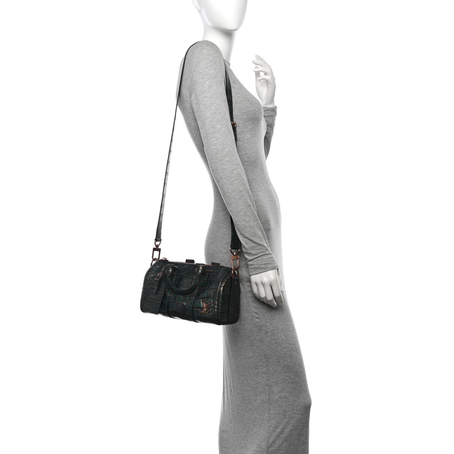 Louis Vuitton Alligator Keepall Bandouliere 25 Metallic Copper 2 of 9