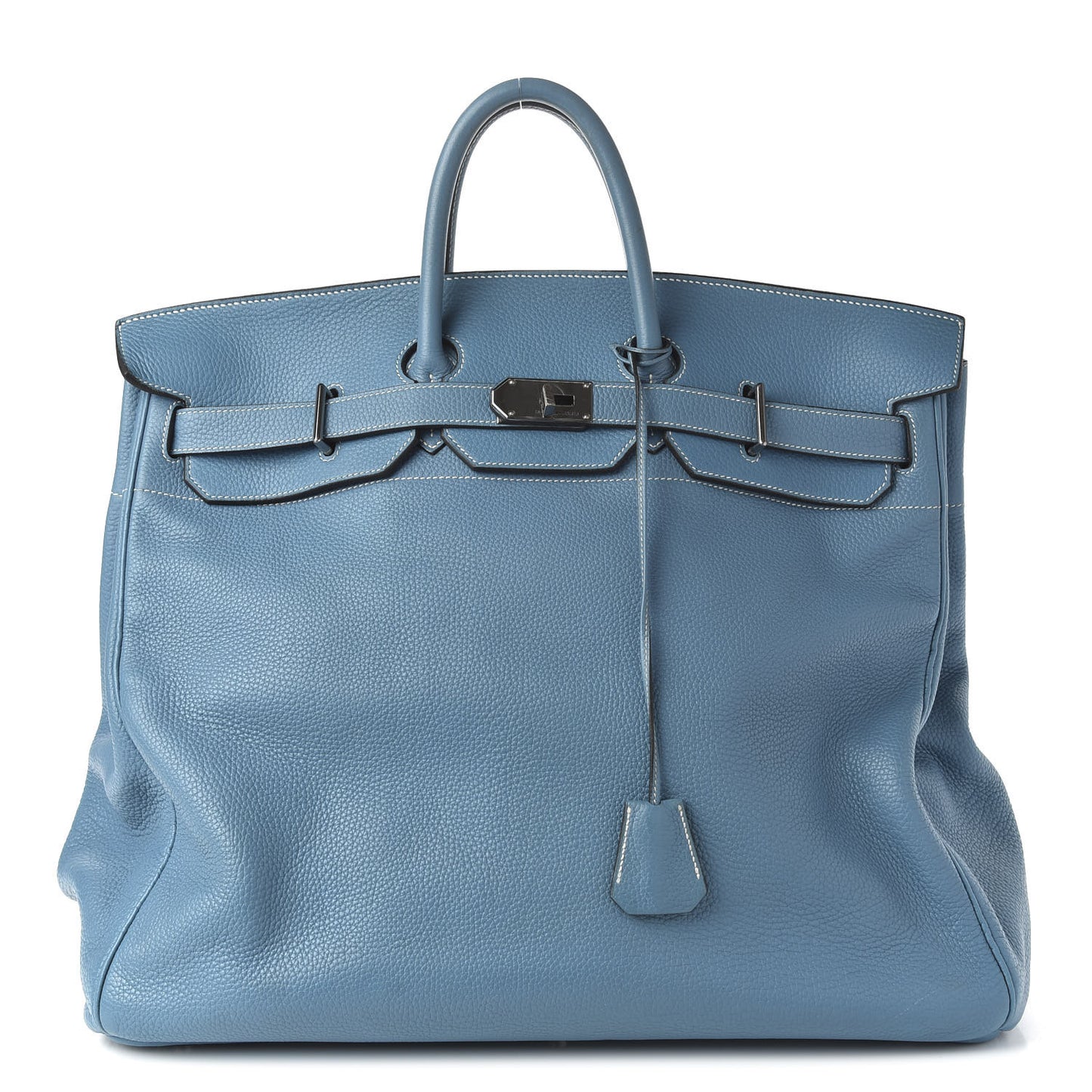 Taurillon Clemence HAC Travel Birkin 50 Blue Jean
