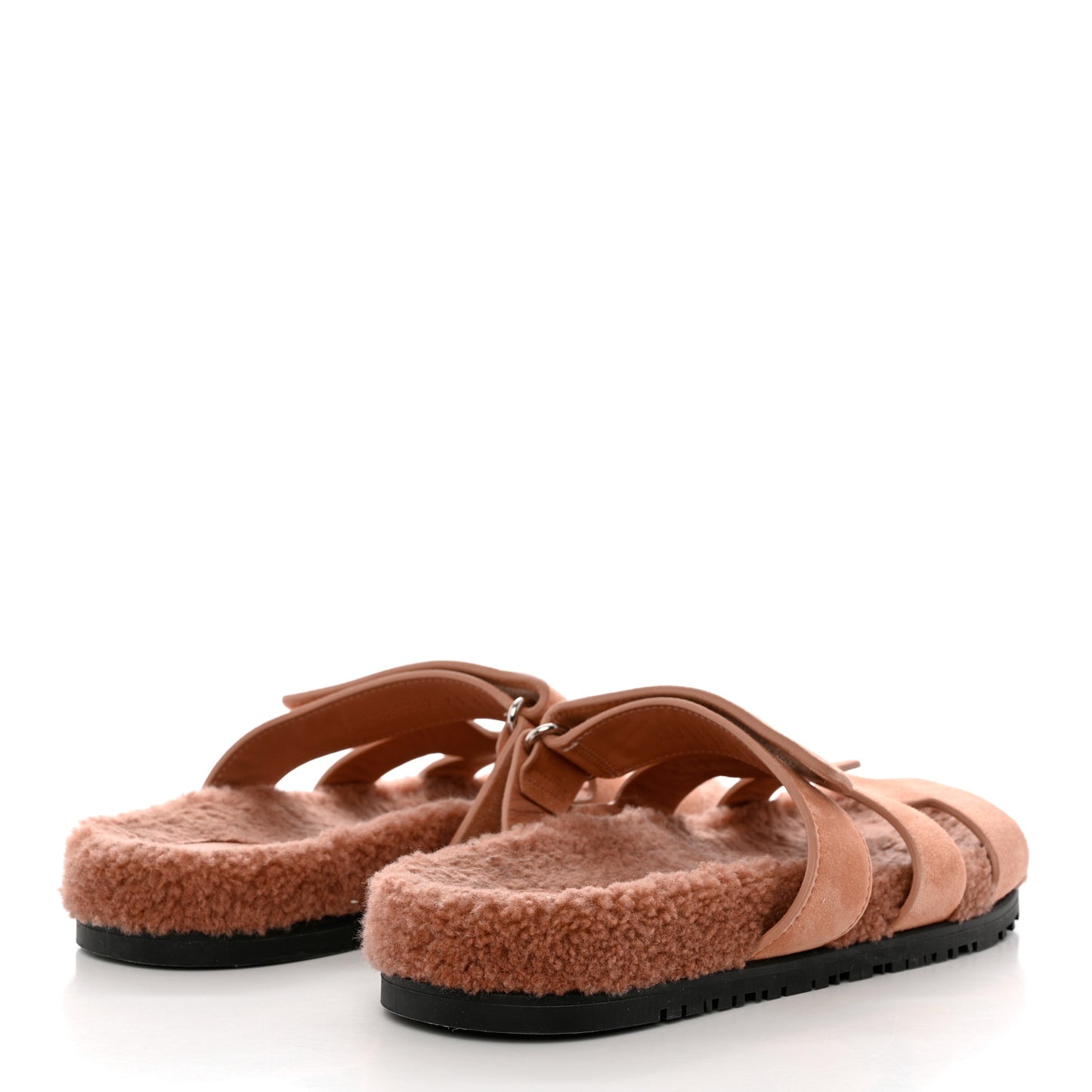 Suede Goatskin Woolskin Womens Chypre Sandals 41 Rose Aube