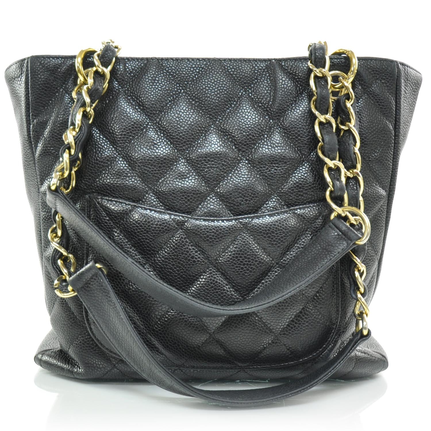 Chanel Caviar Petit Shopping Tote PST Black GHW 4 of 10