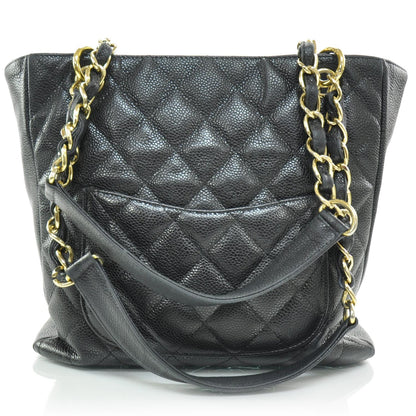 Chanel Caviar Petit Shopping Tote PST Black GHW 4 of 10