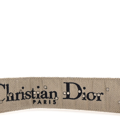 Christian Dior Oblique Studded Shoulder Strap Blue 4 of 11