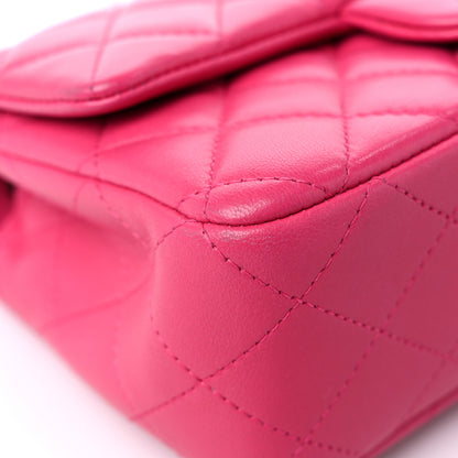 Chanel Lambskin Quilted Mini Rectangular Flap Fuchsia 8 of 14