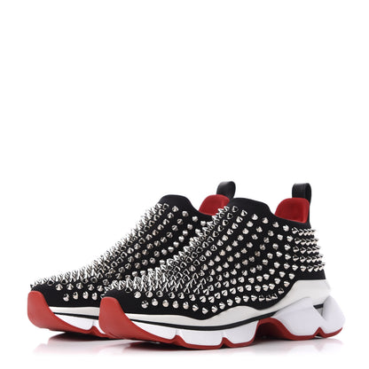 Christian Louboutin Neoprene Spike Sock Donna Flat Sneakers 36.5 Black White 3 of 11
