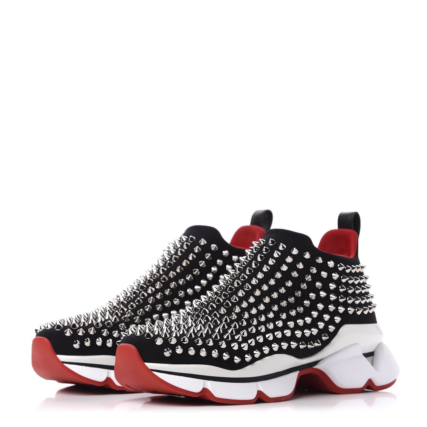 Neoprene Spike Sock Donna Flat Sneakers 36.5 Black White