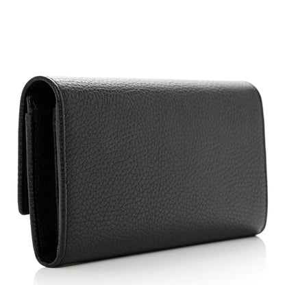 Gucci Dollar Calfskin GG Marmont Continental Wallet Black 3 of 11