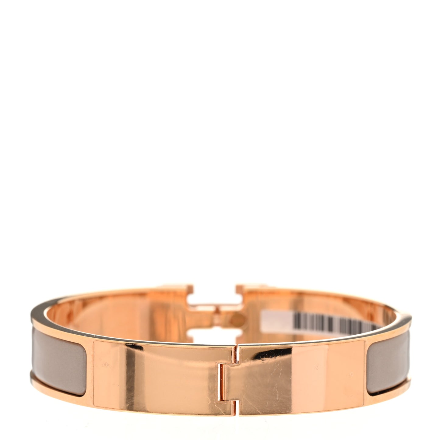 Enamel Narrow Clic Clac H Bracelet GM Marron Glace