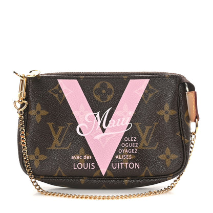 Louis Vuitton Monogram V Maui Mini Pochette Accessories Rose Ballerine 1 of 9