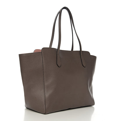 Gucci Dollar Calfskin Medium Swing Tote Grey Field Soft Pink 3 of 10