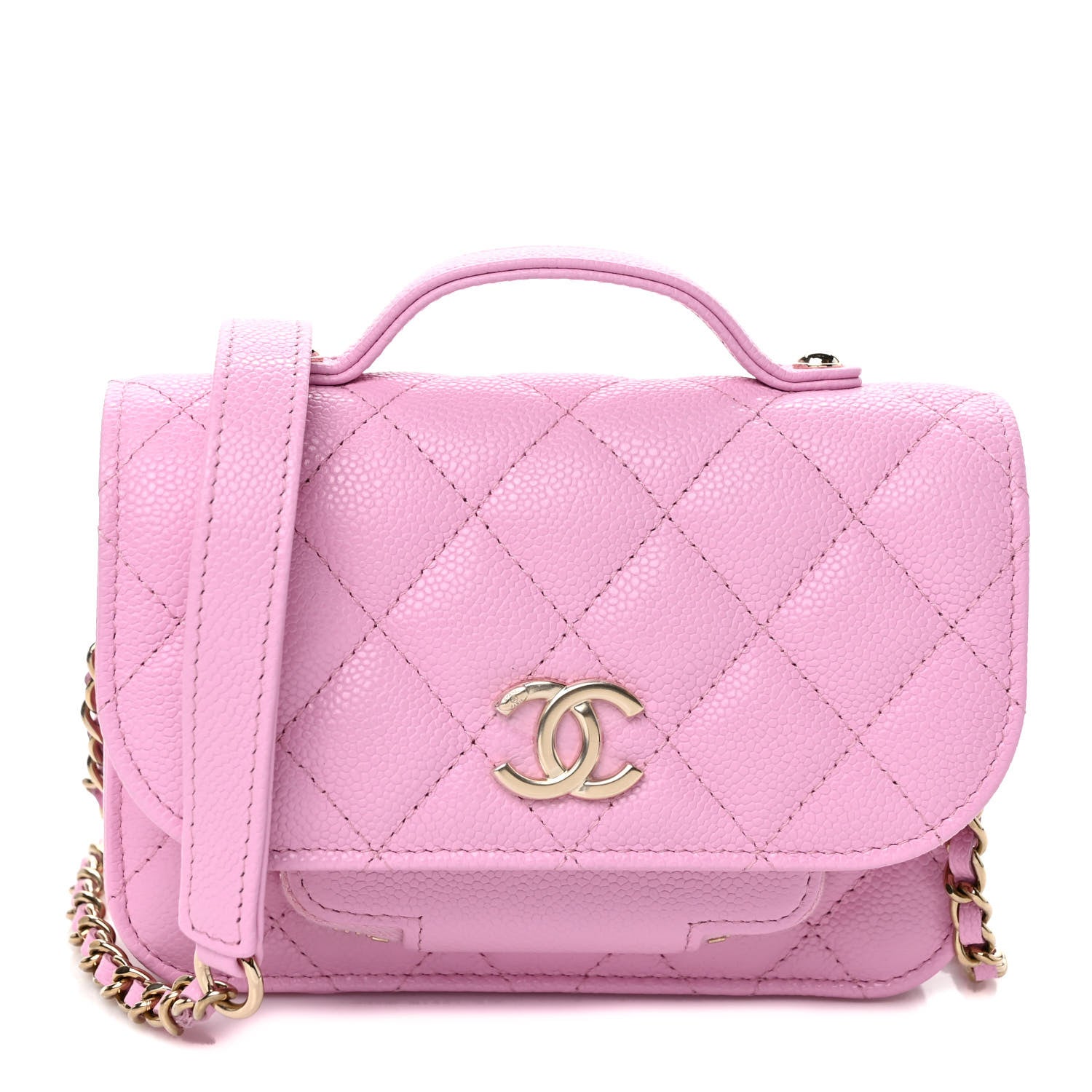 Chanel Caviar Quilted Business Affinity Clutch With Chain Flap Lilac 1 of 10
