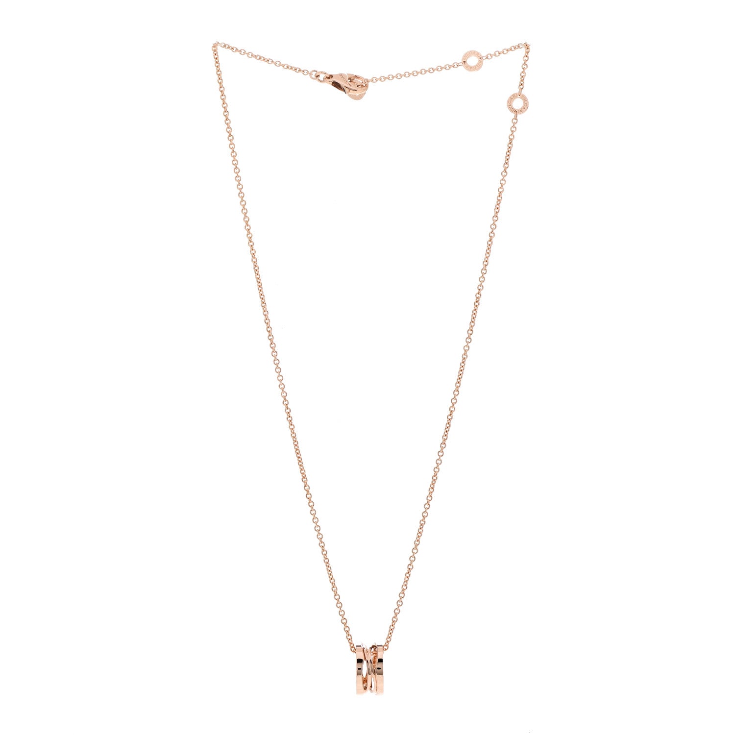 Bulgari 18K Rose Gold B.Zero1 Open Legends Pendant Necklace 3 of 7