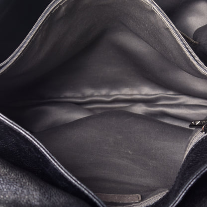 Chanel Glazed Caviar Pocket In The City Tote Black 5 of 10