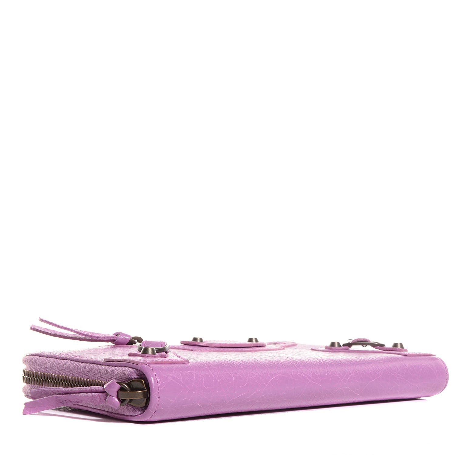 Balenciaga Agneau Classic Hardware Continental Zip Around Wallet Rose Berlingot 4 of 11